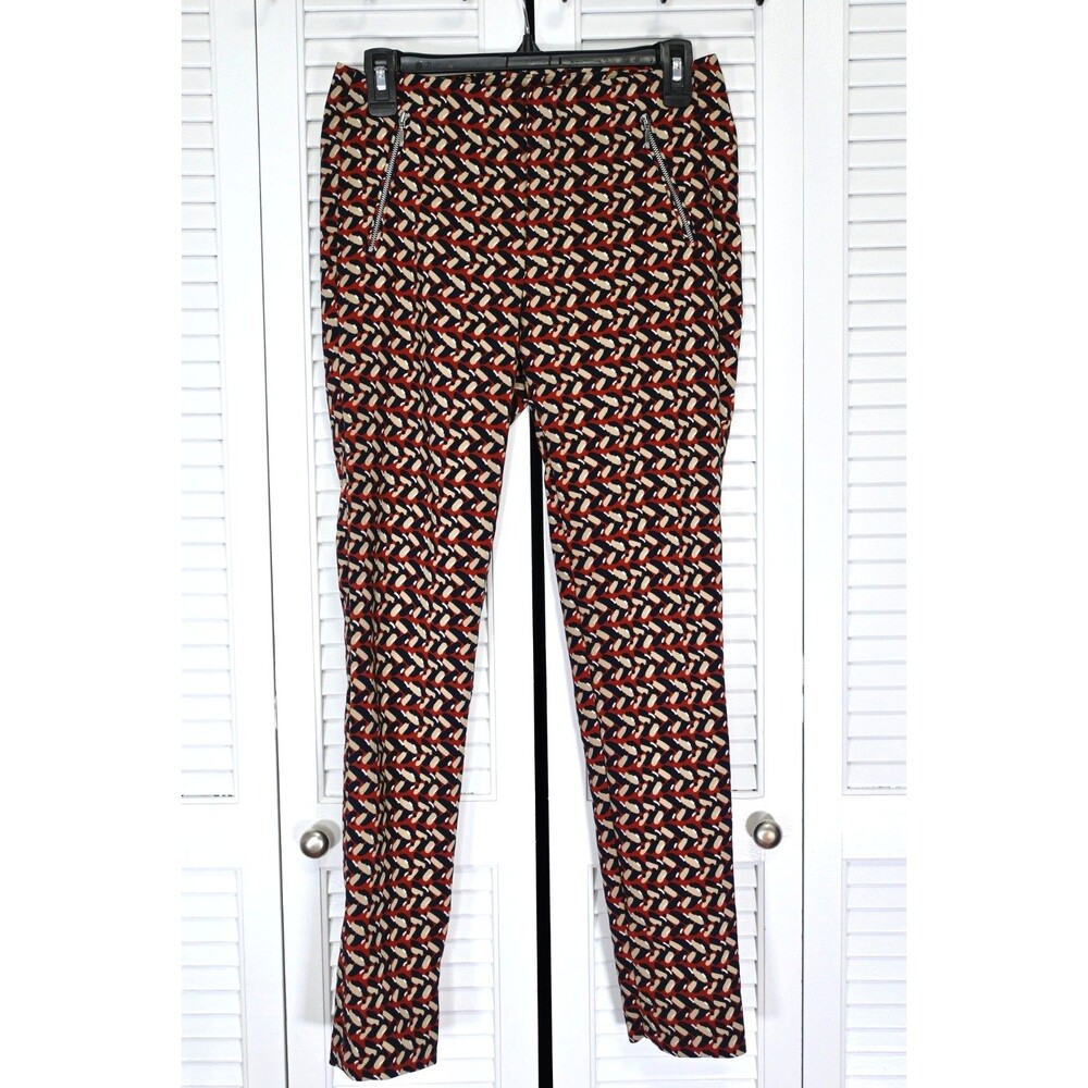 Zara Basic Multicolor Skinny Pants Women S Zip Pocket Stretch Ankle Career